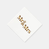 Luxe Goud Mr & Mrs Wedding Sign | Elegante bruid Servet (Hoek)