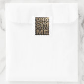 Luxe Goud ONVERONTschuldigd MIJ Sticker Grafisch (Tas)