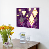 Luxe Goud paarse Driehoek Vormen Echt Folie Afdrukken (Laag (Keuken))