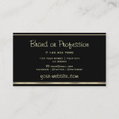 Luxe Goud Paarse Glitter Sterren Zwart en Gouden Visitekaartje (Achterkant)