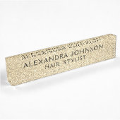 Luxe Goud Professionele Glitter Sparkle Modern Naambordje