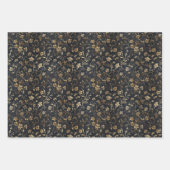 Luxe goud-reliëf bloemmotief inpakpapier vel (Voorkant 2)