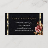 Luxe Goud  Roos Diamonds Logo Sjabloon Visitekaartje (Achterkant)