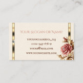 Luxe Goud Roos Diamonds Logo Sjabloon Visitekaartje (Achterkant)