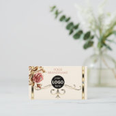 Luxe Goud Roos Diamonds Logo Sjabloon Visitekaartje (Staand voorkant)