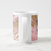 Luxe Goud Roze Marmer Aangepaste Tekst Jumbo Mok (Achterkant)