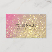Luxe Goud Roze Paarse Glitter Sterren Elegantie Visitekaartje (Voorkant)