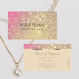 Luxe Goud Roze Paarse Glitter Sterren Elegantie Visitekaartje