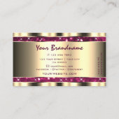Luxe Goud Roze Sparkle Glitter Schattige Tiny Star Visitekaartje (Achterkant)