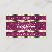 Luxe Goud Roze Sparkle Glitter Schattige Tiny Star Visitekaartje (Voorkant)