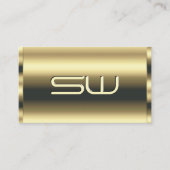 Luxe Goud Shimmery Kleuren en Initialen Modern Visitekaartje (Voorkant)