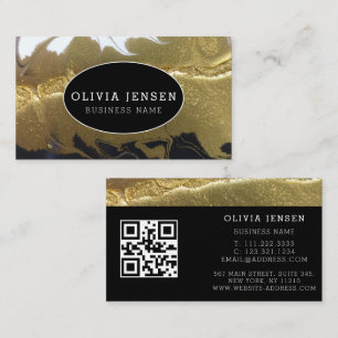 Luxe Goud Sparkling Glitter Glamoureus Marmer Visitekaartje