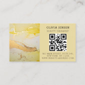 Luxe Goud Sparkling Glitter Glamoureus Marmer Visitekaartje (Achterkant)