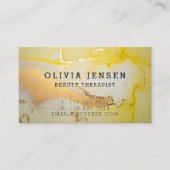 Luxe Goud Sparkling Glitter Glamoureus Marmer Visitekaartje (Voorkant)