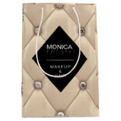 Luxe goud tufted monogram product medium cadeauzakje (Voorkant)