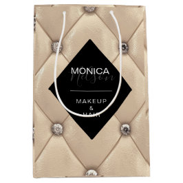 Luxe goud tufted monogram product medium cadeauzakje