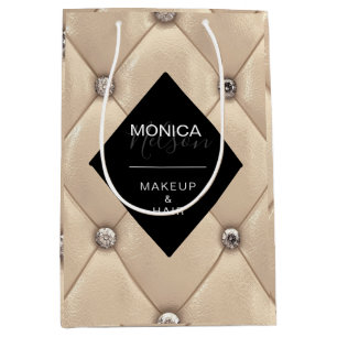 Luxe goud tufted monogram product medium cadeauzakje