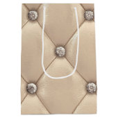 Luxe goud tufted monogram product medium cadeauzakje (Achterkant)