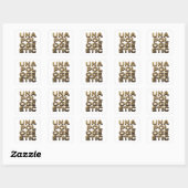 Luxe Goud UNA POLLOGRAPHIC Decal Kunst Vierkante Sticker (Vel)