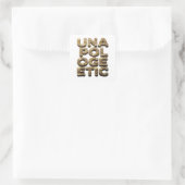 Luxe Goud UNA POLLOGRAPHIC Decal Kunst Vierkante Sticker (Tas)