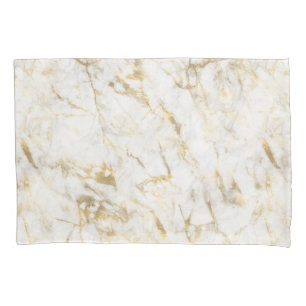 Luxe Goud Wit Marmer Patroon Kussensloop