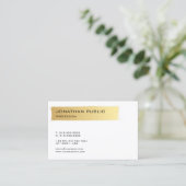Luxe Goud Wit Modern Elegant Minimalist Visitekaartje (Staand voorkant)