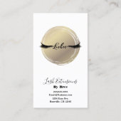 Luxe Goud & Wit Modern Glam LASHES Visitekaartje (Achterkant)