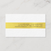 Luxe Goud Wit Verfijnd Modern Ontwerp Visitekaartje (Achterkant)