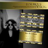 Luxe Goud Zilver Glitter Sterren Noble Superb Visitekaartje