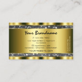 Luxe Goud Zilver Glitter Sterren Noble Superb Visitekaartje (Achterkant)