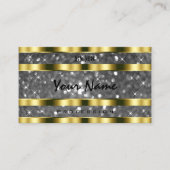 Luxe Goud Zilver Glitter Sterren Noble Superb Visitekaartje (Voorkant)