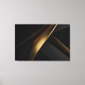 Luxe Goud Zwart Abstract Geometrisch Canvas Afdruk (Voorkant)