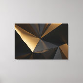 Luxe Goud Zwart Abstract Geometrisch Canvas Afdruk (Voorkant)