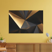 Luxe Goud Zwart Abstract Geometrisch Canvas Afdruk (Insitu (Woonkamer))