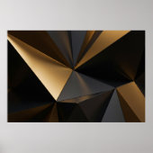 Luxe Goud Zwart Abstract Geometrisch Poster (Voorkant)