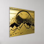 Luxe Goud Zwart abstract Landschap Echt Folie Afdrukken (Laagn)