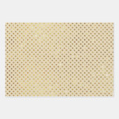 Luxe Goud Zwart Chevron Art Deco Glitter Inpakpapier Vel (Voorkant 3)
