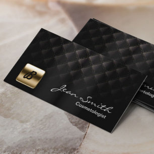 Luxe Goud & Zwart Cosmetoloog Visitekaartje
