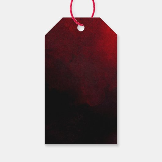 Luxe Goud Zwart en Rood Huwelijksgunst Labels Cadeaulabel (Achterkant)