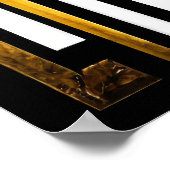 Luxe Goud Zwart Geometrisch Deco Poster (Hoek)