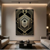 Luxe Goud Zwart Geometrisch Schild