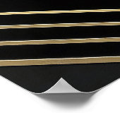 Luxe Goud Zwart Geometrisch Schild Poster (Hoek)