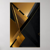 Luxe Goud Zwart Grafisch Poster (Voorkant)