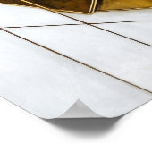 Luxe Goud Zwart Marmer Abstract Poster (Hoek)