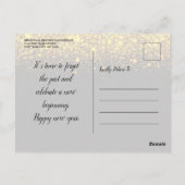 Luxe Goud Zwart Nieuwjaar `s Eve Party uitnodiging (Achterkant)