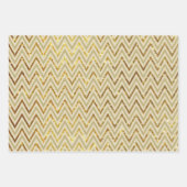 Luxe Goud Zwart Polka Fan Patronen Glitter Inpakpapier Vel (Voorkant 3)