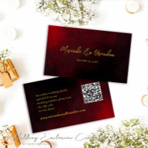 Luxe Goud Zwart Rood QR Code Bruiloft