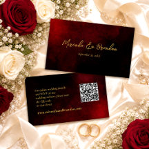 Luxe Goud Zwart Rood QR Code Trouwfeest