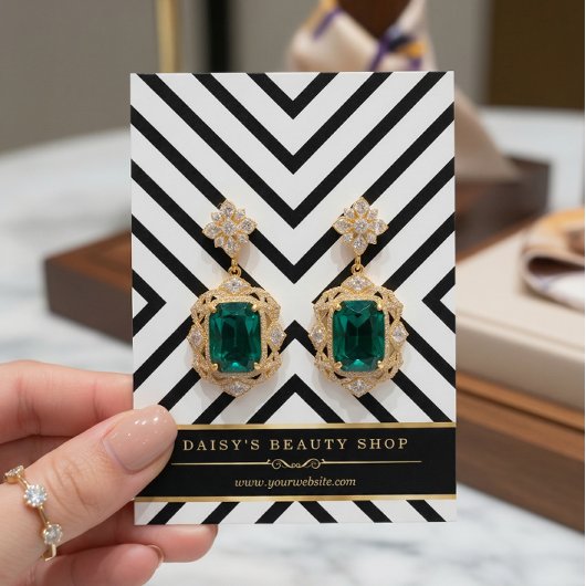 Luxe Goud Zwart Wit Oorbel Display Kaarten Visitekaartjes