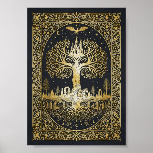 Luxe Goudblad Ambachtsliederenboek Poster (Voorkant)